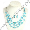 Гарнитур (серьги + колье) Glass Beads & Natural Stone Holiday Styles