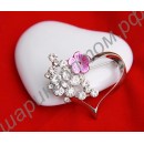 Брошь Bridal Bridesmaid Rhinestone Heart