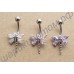 Кольцо cubic zircon stone belly ring