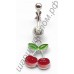 Кольцо в пупок cherry dangling belly ring body