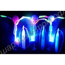 Светящийся LED вертолётик с рогаткой для запуска