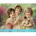 Винтажные открытки с девушками, дамами и детьми