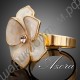 Кольцо Flower Ring Austrian Crystal Adjustable 18K Real Gold Plated