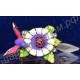 Кольцо Bird In the Flowers Design Ring Platinum Plated SWA ELEMENTS Austrian Crystal