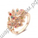 Кольцо 18K Rose Gold Plated Drill Peacock Ring Nice