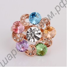 Кольцо Authentic Austrian crystal crystal ring 18 k platinum