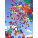 Салют из воздушных шаров, наполненных гелием